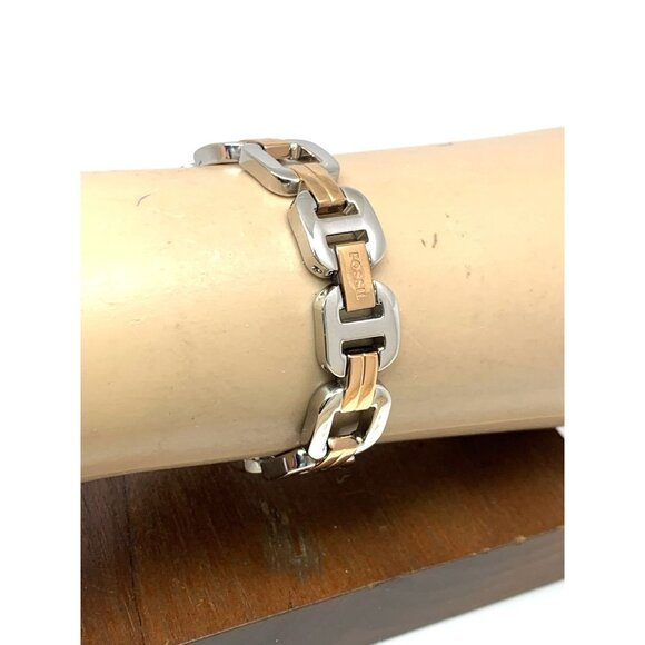 Fossil Women's Watch BQ3341 Quartz Silver Dial Two Tone Stainless Steel 32mm - Picture 10 of 14